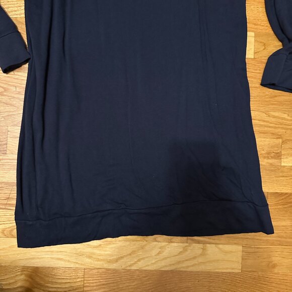 Throw-On Cozy Crew-Neck Sweatshirt Dress - Picture 3 of 7